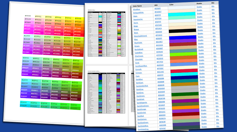 Html Css Color Chart