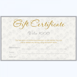 grey gift certificate