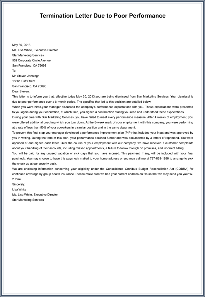 Sample Letter Of Termination Of Service Provider from www.wordlayouts.com
