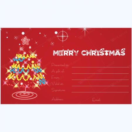 Christmas Tree Gift Certificate Template