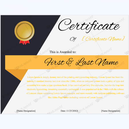 Certificate of Completion Templates - More Than 100 Designs