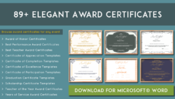 more than 89 award certificate templates editable and printable