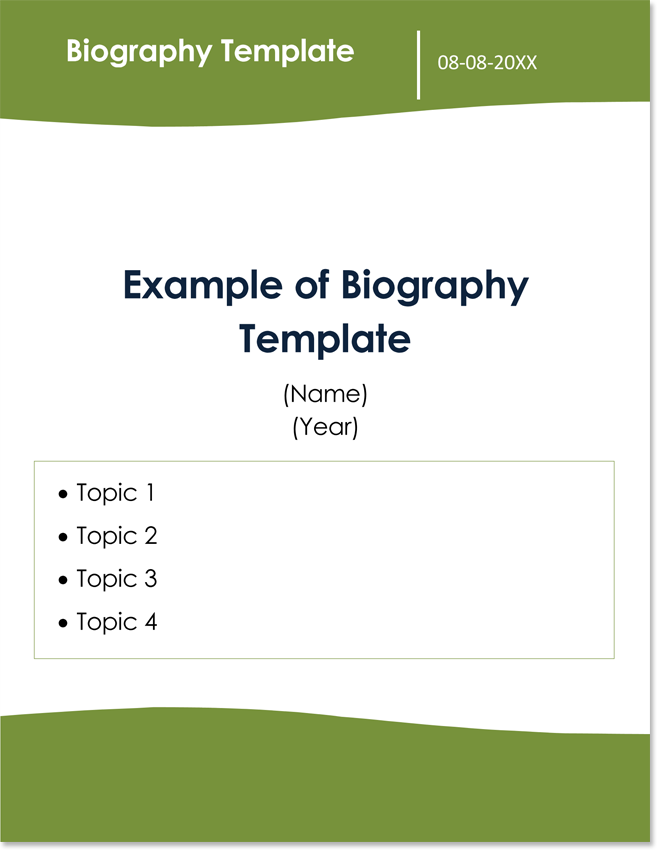 Biography templates and samples
