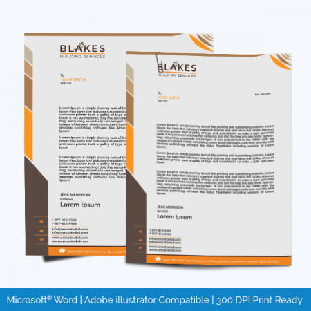 Letterhead template for Word and adobe
