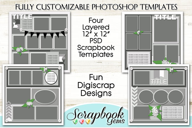 Storyboard and Scrapbook templates for PSD
