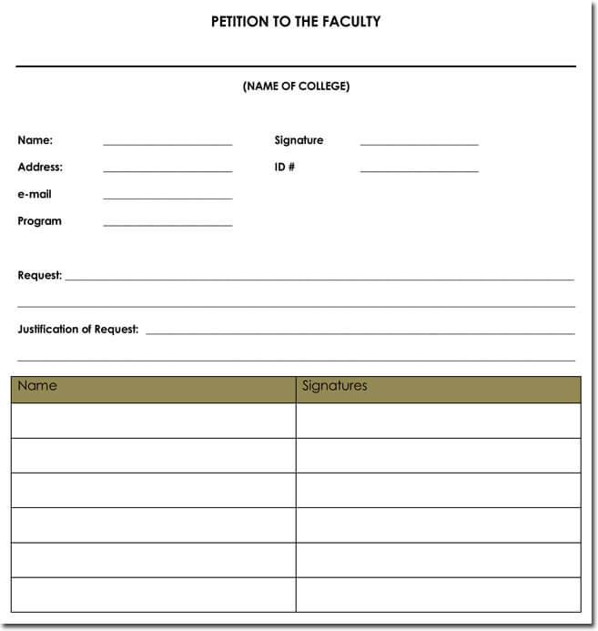 College-Petition-Template