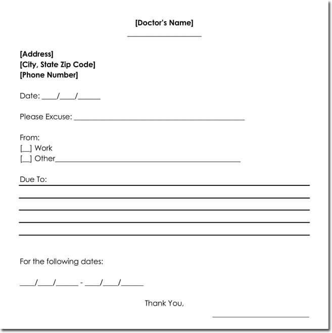 Dentist Note Template
