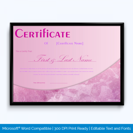 printable award certificate template