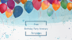 Free Birthday Party Itinerary Templates