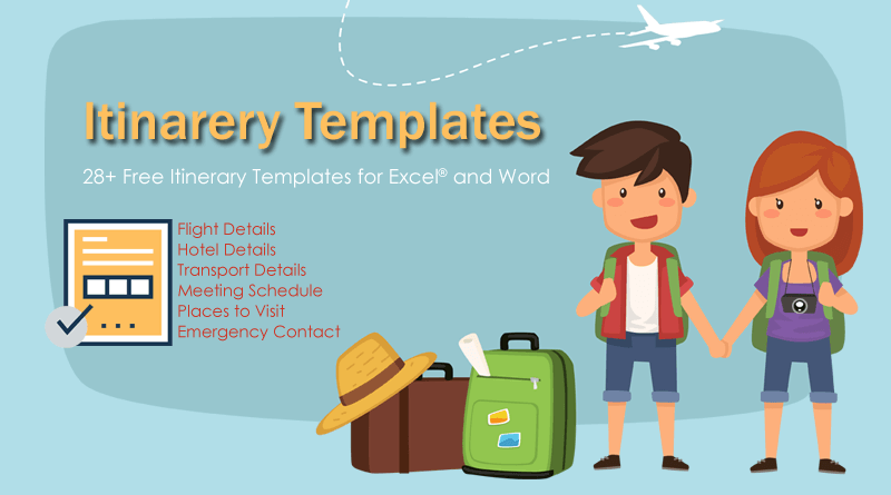 Free Itinerary Templates for Word and Excel