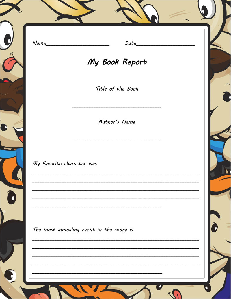 Free Book Report & Worksheet Templates - Word Layouts With High School Book Report Template