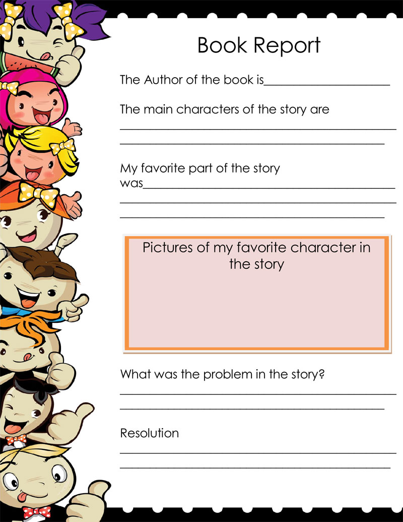 Free Book Report & Worksheet Templates - Word Layouts With Regard To 2Nd Grade Book Report Template