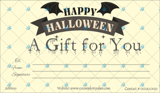 Free Printable Halloween Gift Certificate