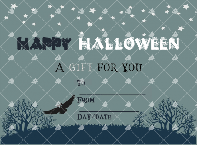 Editable Halloween Gift Certificate Template