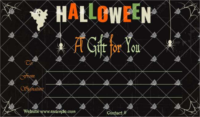 Editable Halloween Gift Certificate