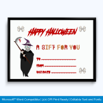 Editable Halloween Gift Certificate