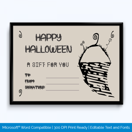Happy Halloween Gift Certificate