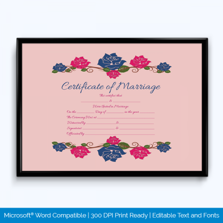 Marriage Gift Certificate Sample