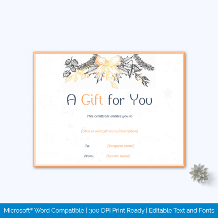 Gift Certificate Template Pages
