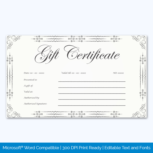 Free Gift Certificate Template Pages