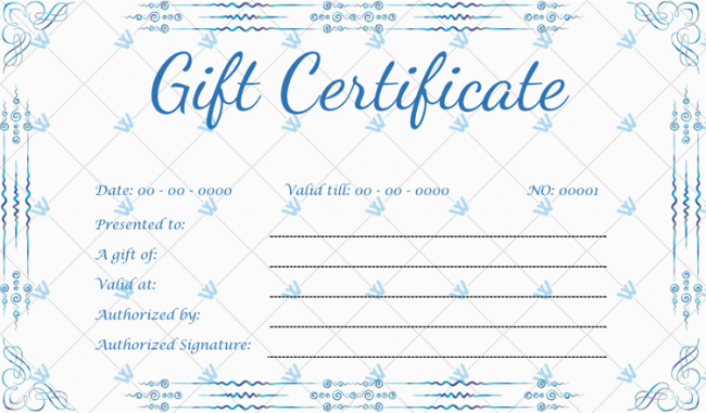 Spa Gift Certificate Template Free