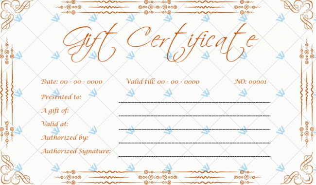 Pdf Gift Certificate