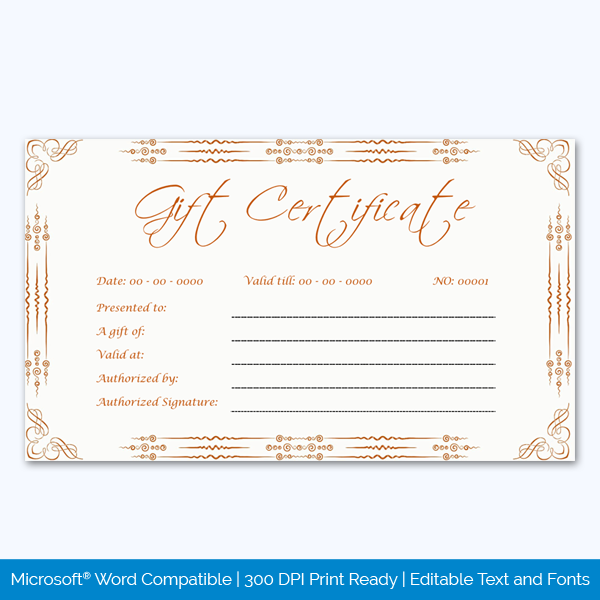 Pdf Gift Certificate