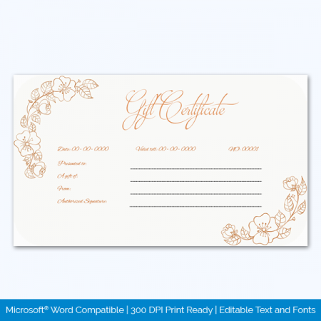 Free Gift Certificate Template 3 Per Page