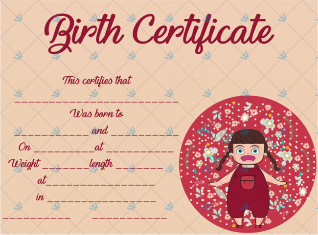 Birth-Certificate-Template-(Baby-Girl)