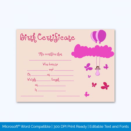 Birth-Certificate-Template-Butterflies-43622