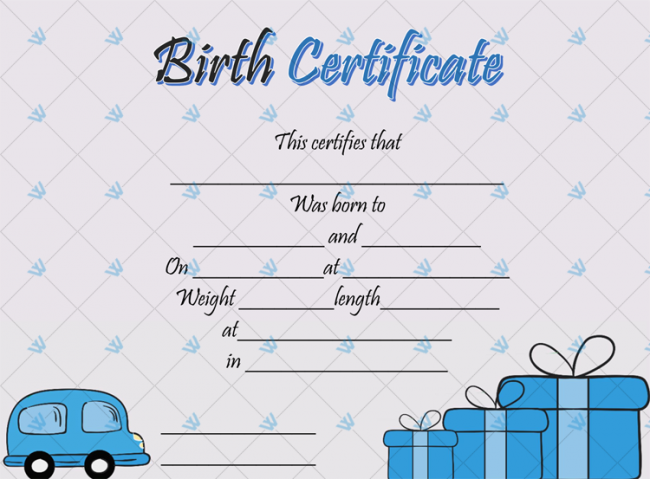 Birth-Certificate-Template-(Car,-#4344)