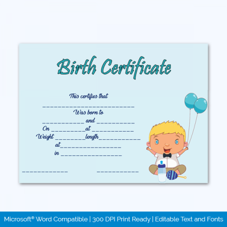 Birth-Certificate-Template-(Happy-Baby,-#4350)-Preview