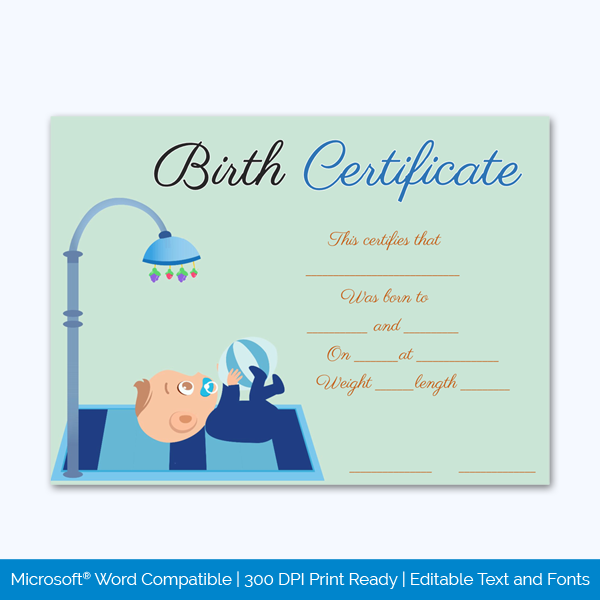 Birth-Certificate-Template-(Playing,-#4335)-Preview