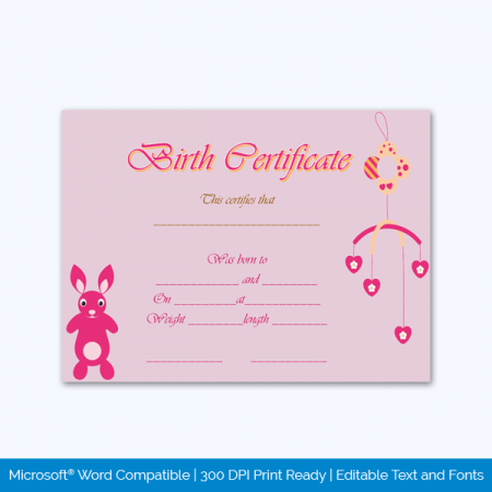 Birth-Certificate-Template-Rabbit