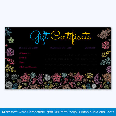 50th Wedding Anniversary Gift Certificate Template