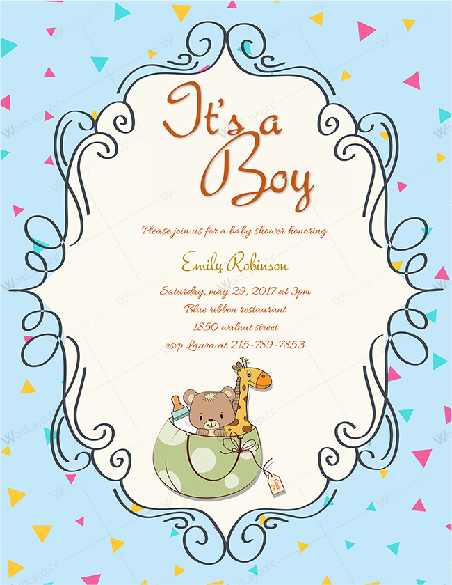 Editable Baby Shower Template