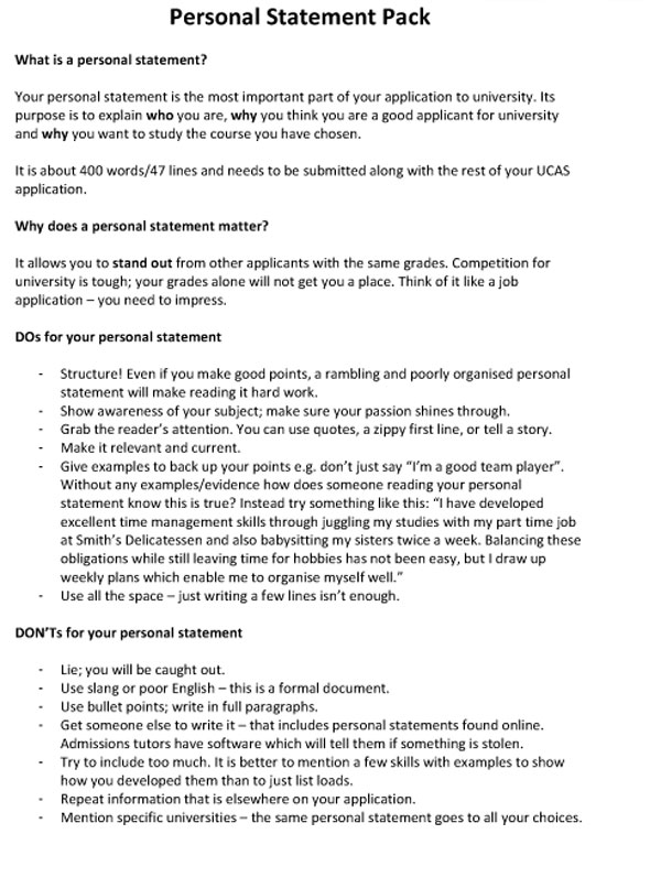 Personal Statement Template 04