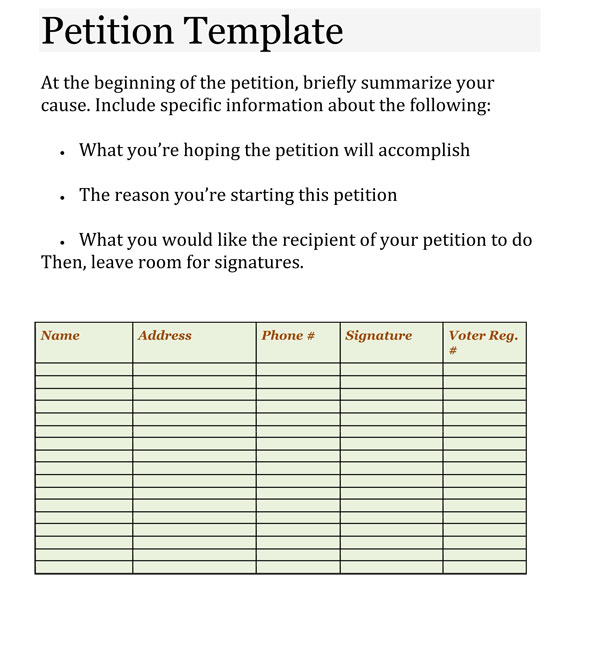 Petition Template 04