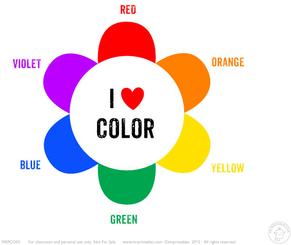 Color Wheel Chart For Kids, PDF, Color
