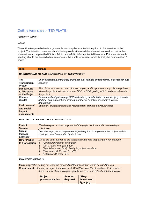 term sheet template 01 (1)