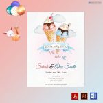 Gender Reveal Invitation (Ice-cream Themed)