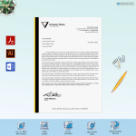 Yellow Simple Official Letterhead