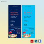 Pool Event ticket template 02