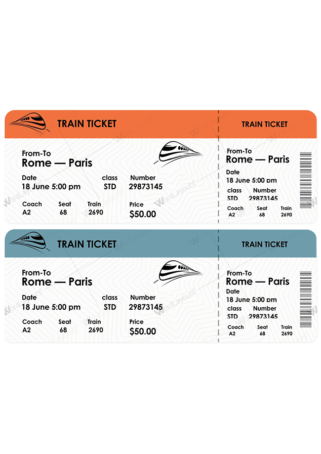 Train Ticket Template 02