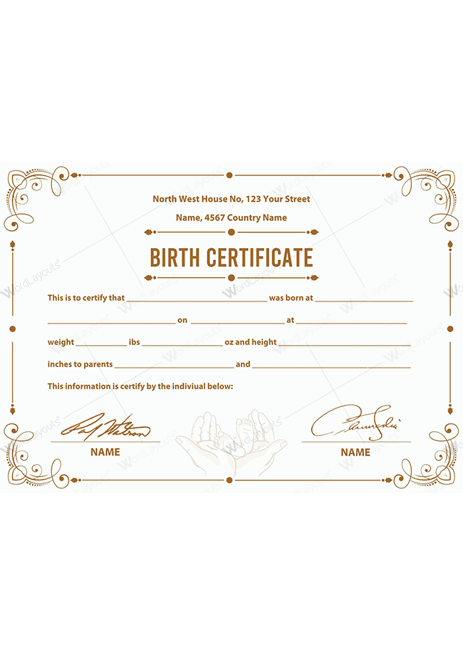 Birth Certificate (Attractive Background)