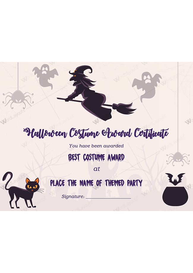 Halloween Award Certificate 08