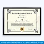 Formal Award Certificates