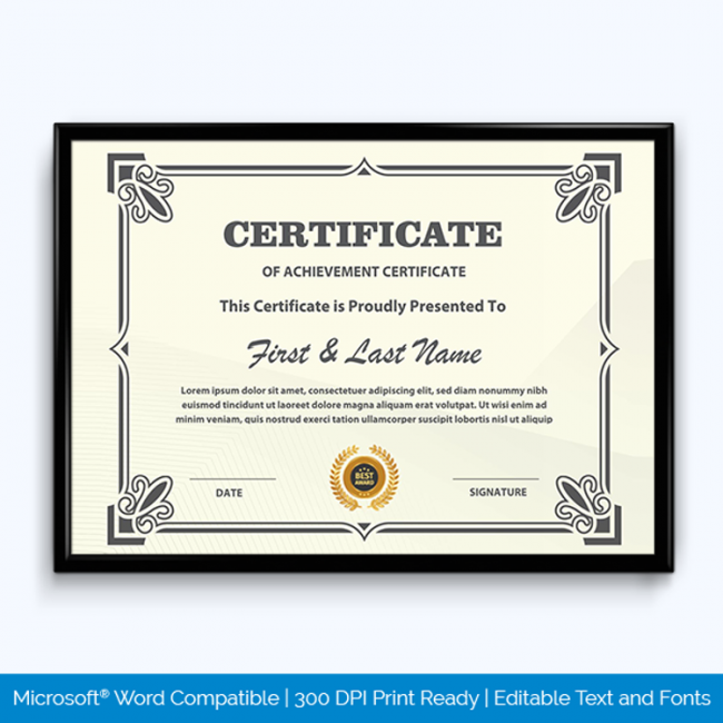 Achievement Certificate