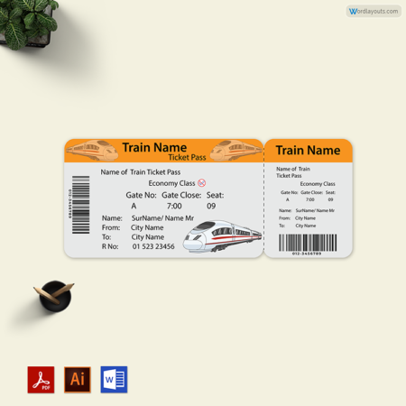 Train Ticket Template 03