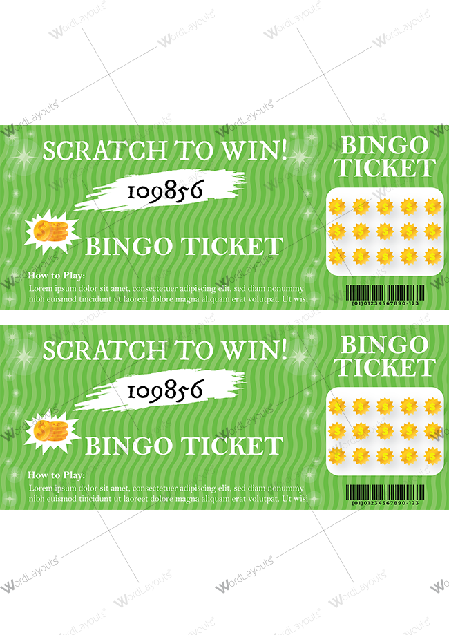 Bingo Ticket Template 01